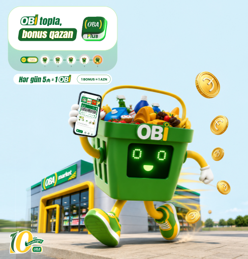 5 OBİ-ni tamamla və 1 bonus qazan. Alış-veriş edərək qazanmağa davam et!