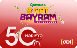 1 ədəd 50 AZN-lik "OBA Plus" bonus kartı