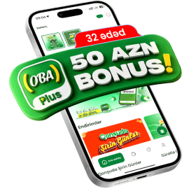4 бонусная карта OBA Plus на сумму 50 AZN